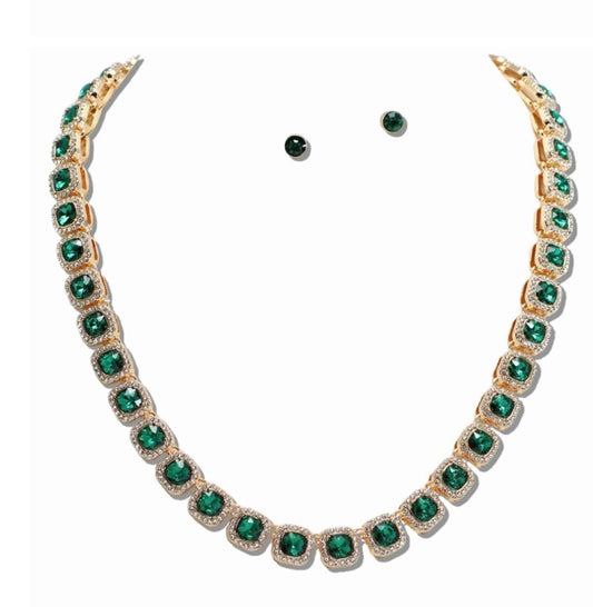 Green Tennis Necklace