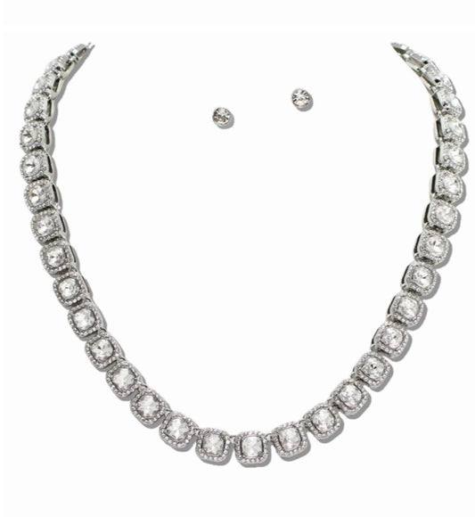 Silver Tennis Necklace