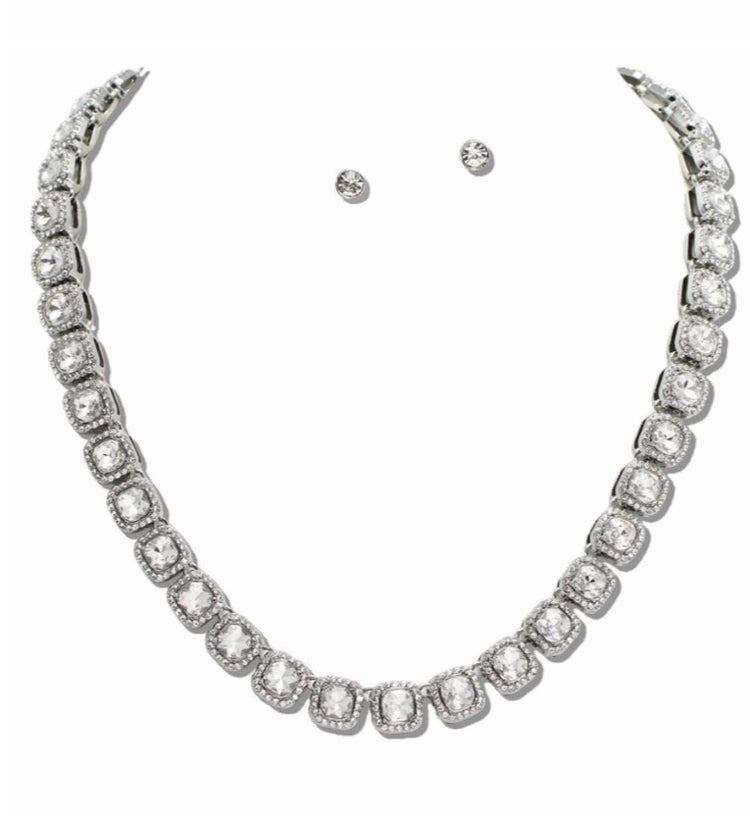 Silver Tennis Necklace
