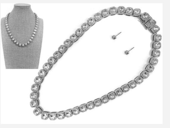 Silver Tennis Necklace