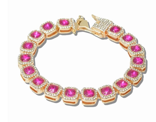 Fuchsia Pink Tennis Bracelet