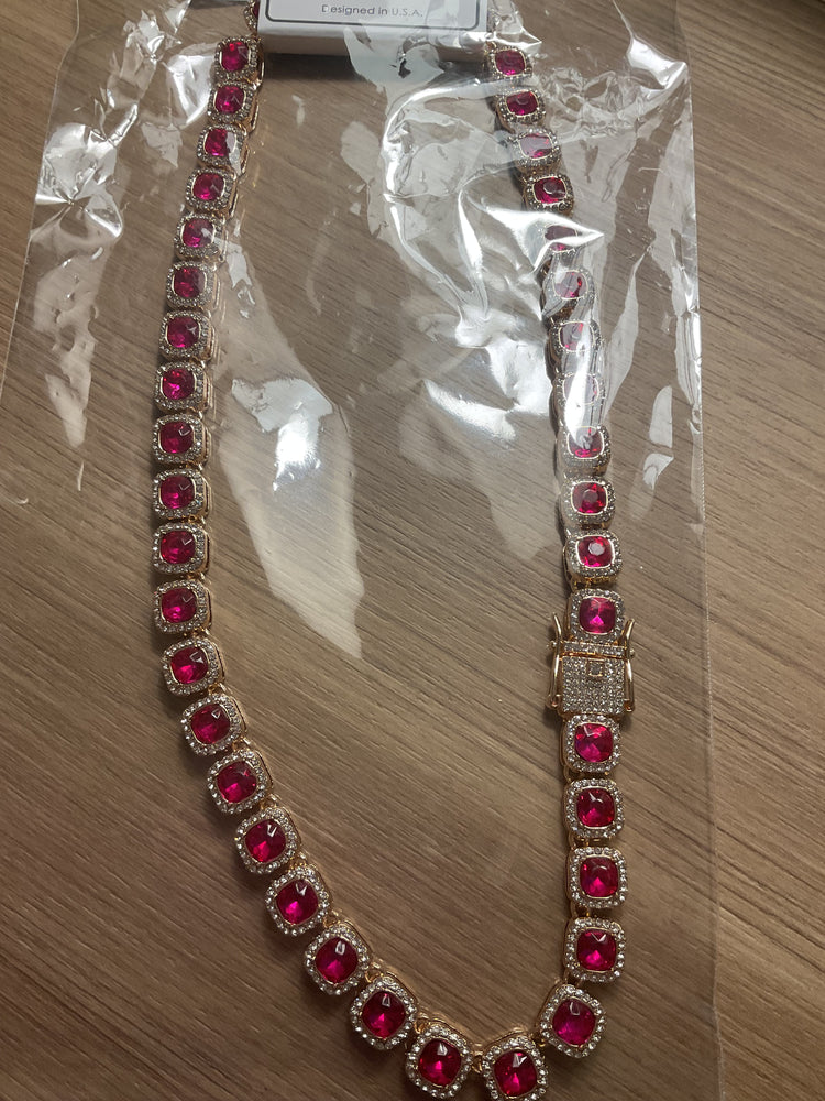 Fuchsia Tennis Necklace