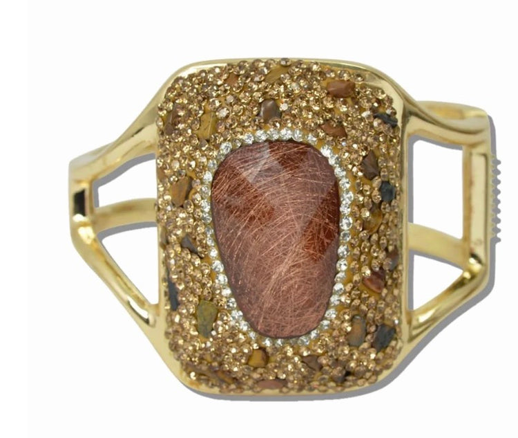 Crystal Semi-Precious Statement Bracelet