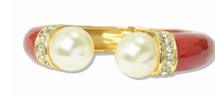 Chunky Pearl Cuff Bracelet