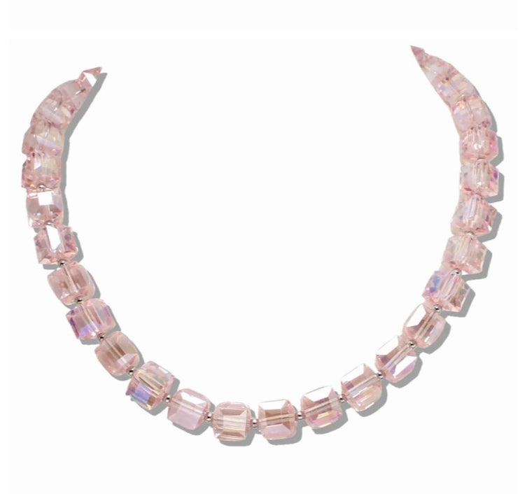 Crystal Bling Ball Magnetic Closure Necklace
