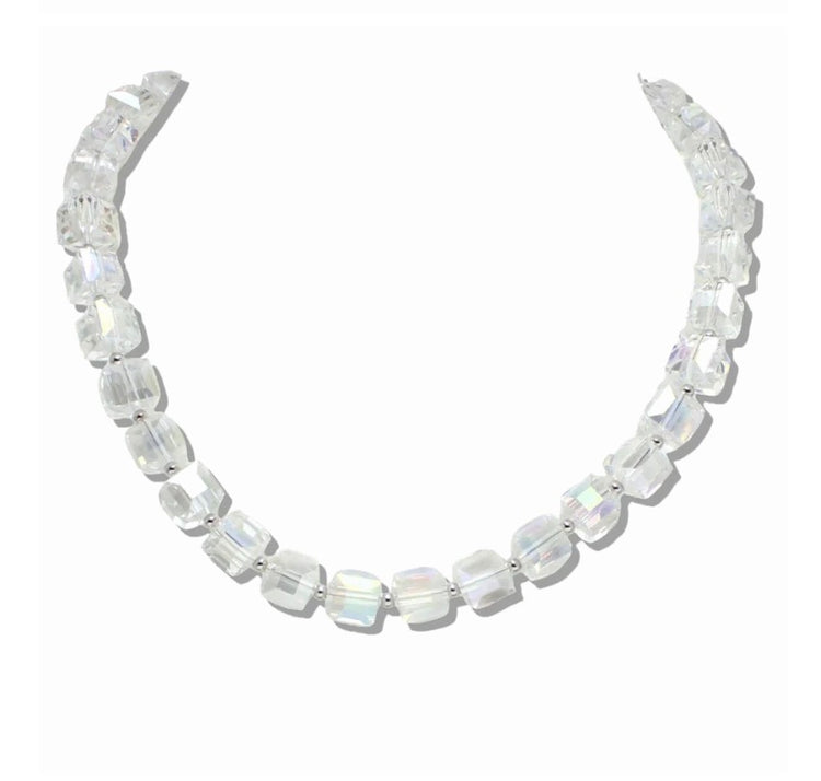 Crystal Bling Ball Magnetic Closure Necklace