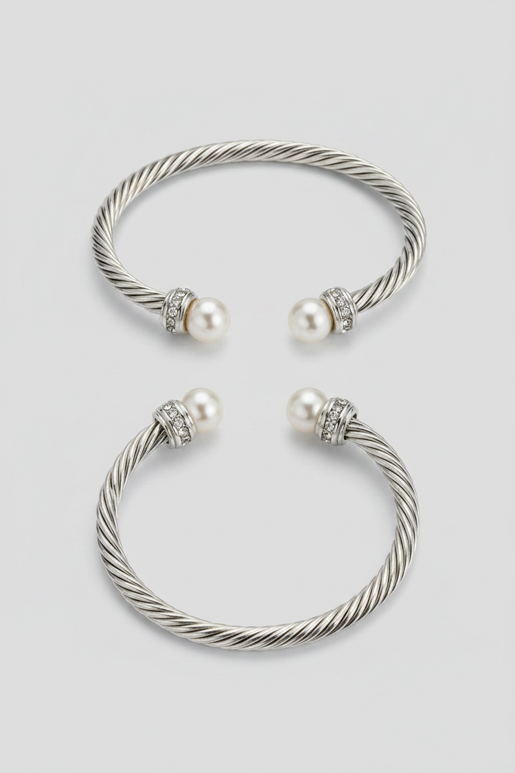 Designer Pearl Ends Cuff
