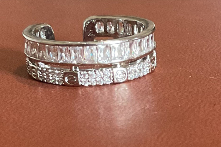 Double Layer Baguette Rings