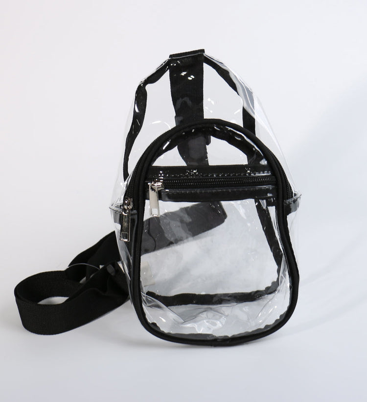 Clear Vinyl Stadium Tube Crossbody