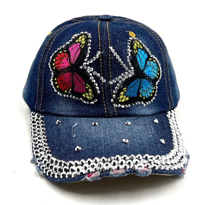 Butterfly Denim Hat
