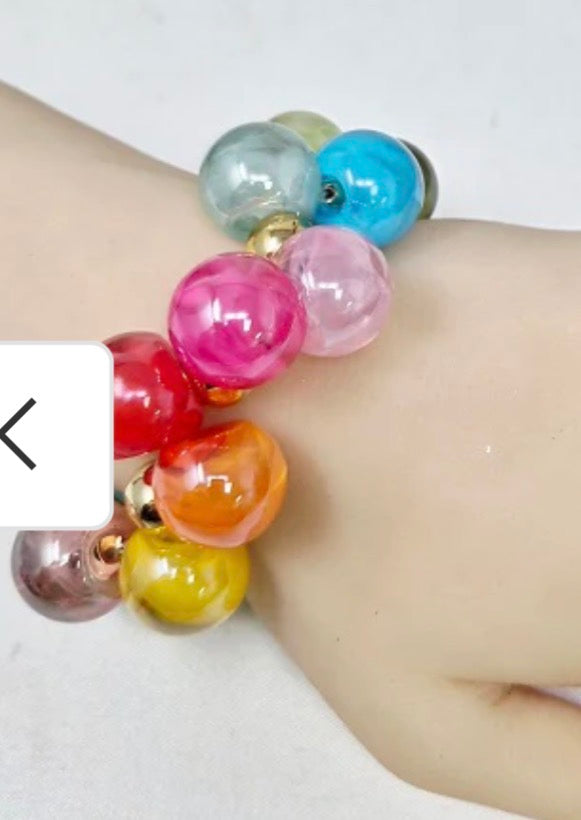 Multicolor Bubble Cluster Bracelet