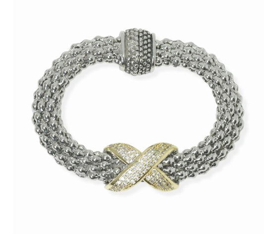 Magnetic Designer Rhinestone X Bracelet