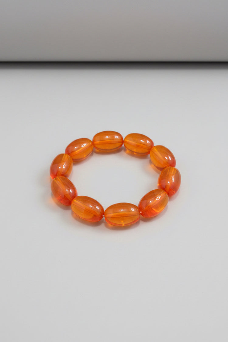 Orange Oval Bubble Necklace