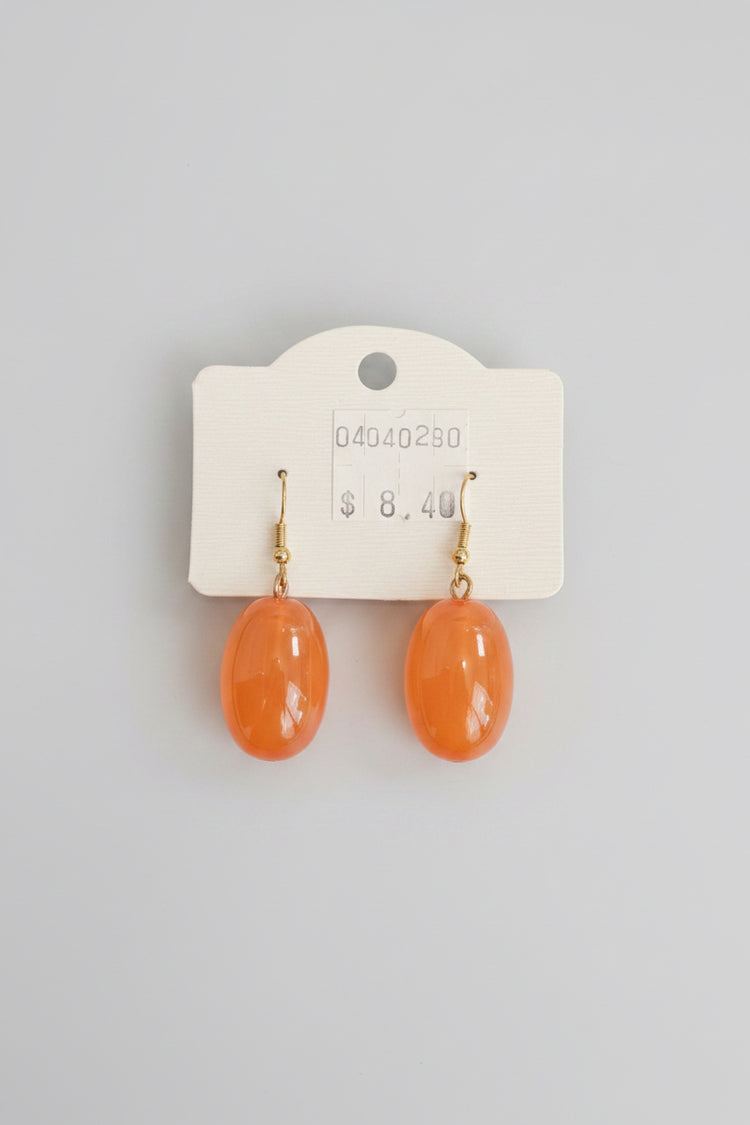 Orange Oval Bubble Necklace