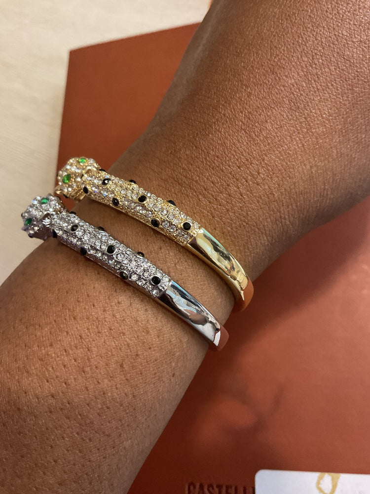 Designer Panther Jewel Cuff Bracelet