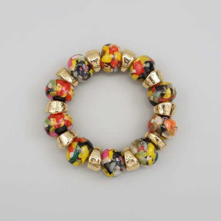 Marble Multicolor Beaded Bracelet