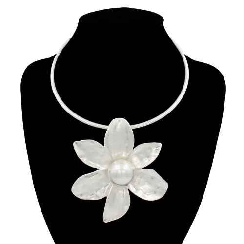 Daisy Flower Statement Cuff Necklace