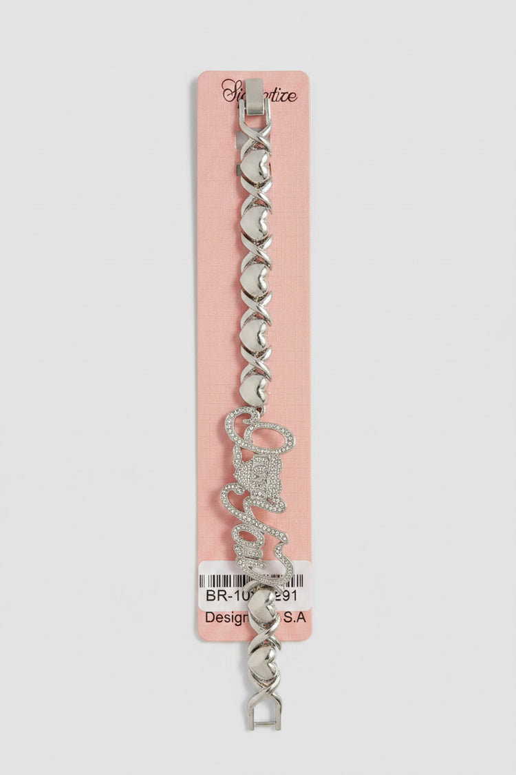 Silver I Love You Bracelet