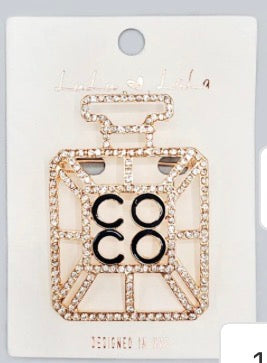 Inspired Perfume Bottle Brooch