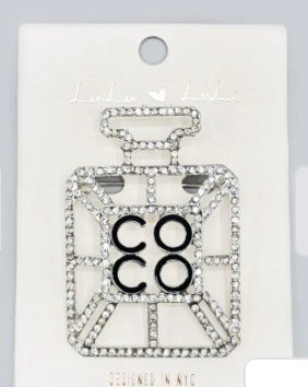 Inspired Perfume Bottle Brooch