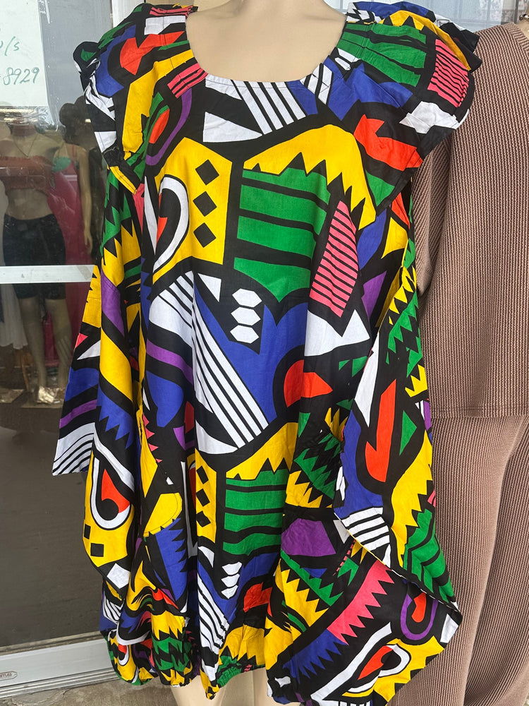 Ruffle Sleeve Balloon Dress