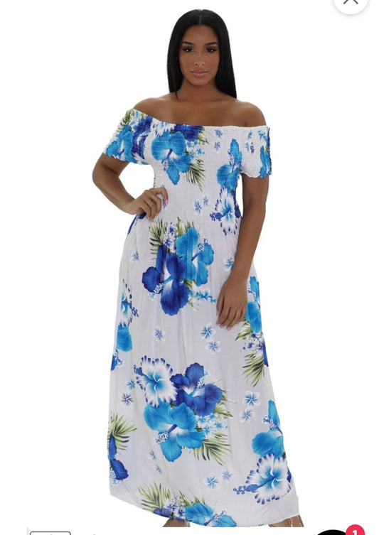 Floral Smock Stretchy Sundress
