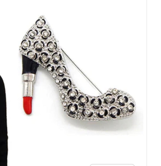 Lipstick Heel Brooch