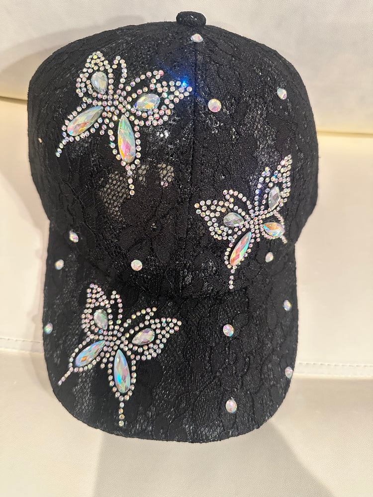 Black Lace Butterfly Hat