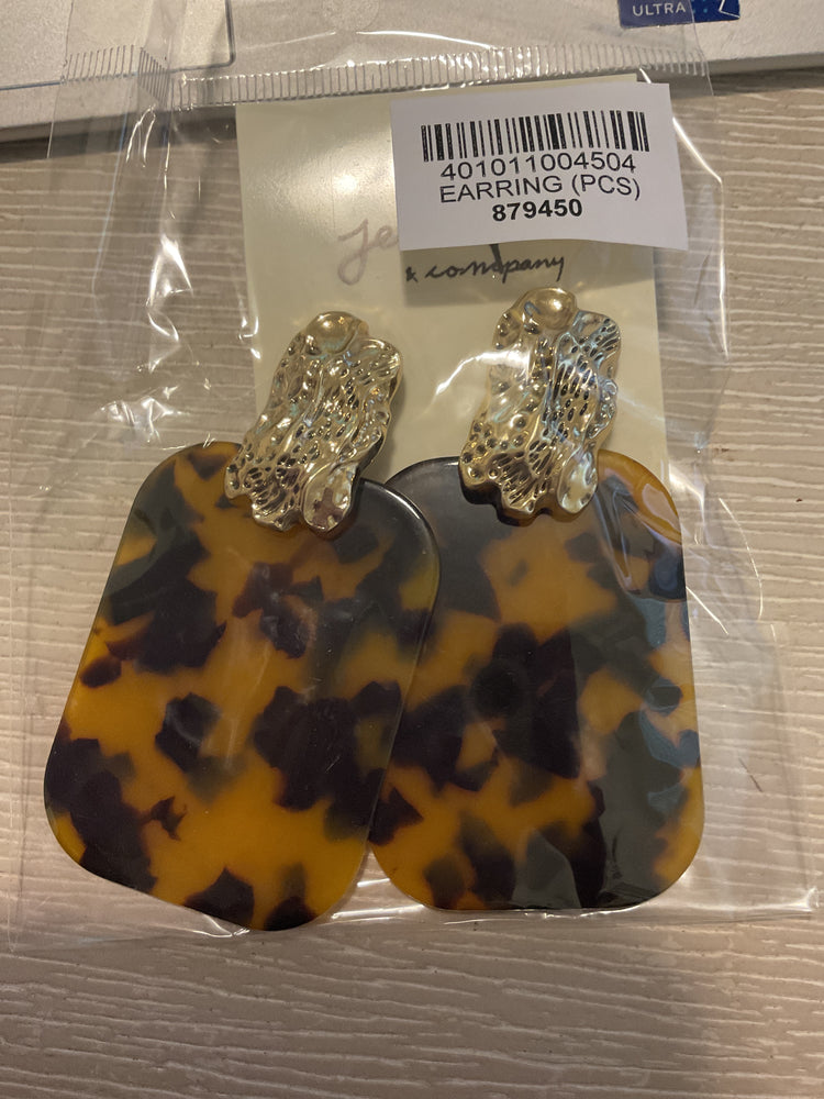 Square Lightweight Marble Drop Earrings