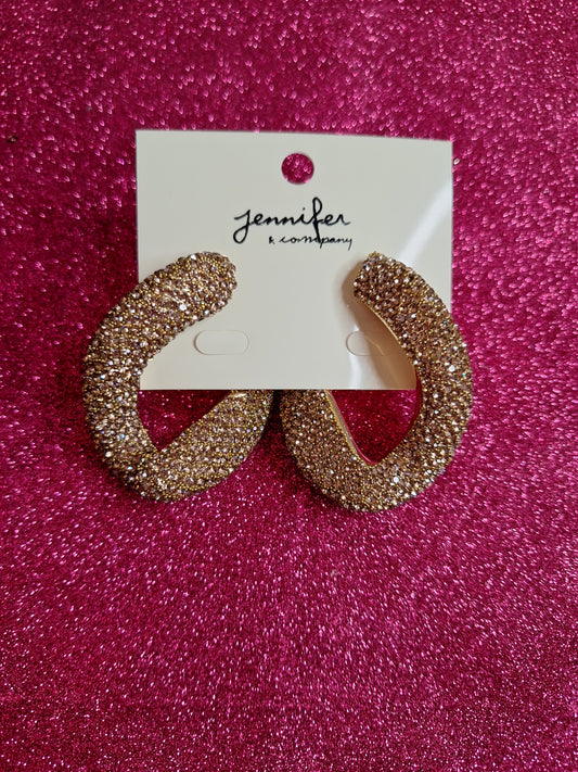 Bronze OBlong Hoop Earring