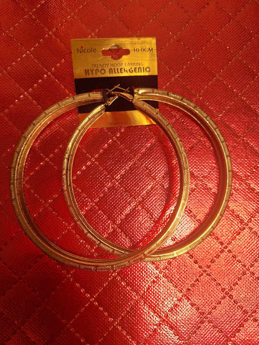 Fancy Thick XL Hoops Earrings